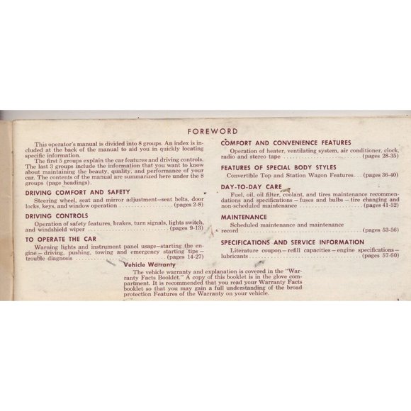 1969 FORD ALL MODELS OWNER'S MANUAL, ORIGINAL not a facsimile, FROM CAR DEALER - Picture 4 of 4